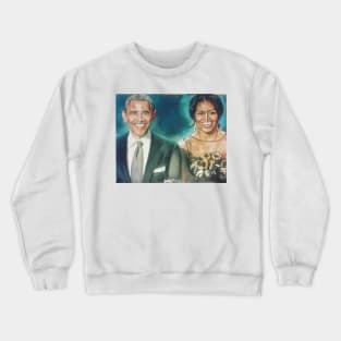 Barack and Michelle Obama Portrait Crewneck Sweatshirt